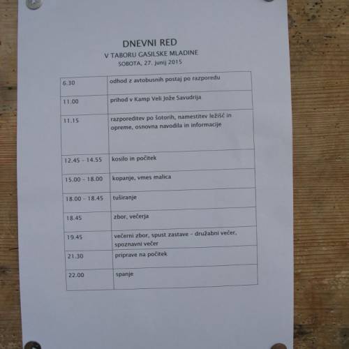 Taborjenje gasilske mladine 2015 - 1. dan