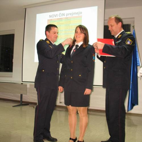  Svečana podelitev čina novim nižjim gasilskim častnikom