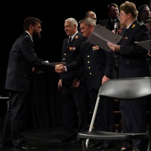 Podelili listine za čin gasilski častnik in višji gasilski častnik