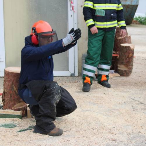 Opravili tečaj za varno delo z motorno žago