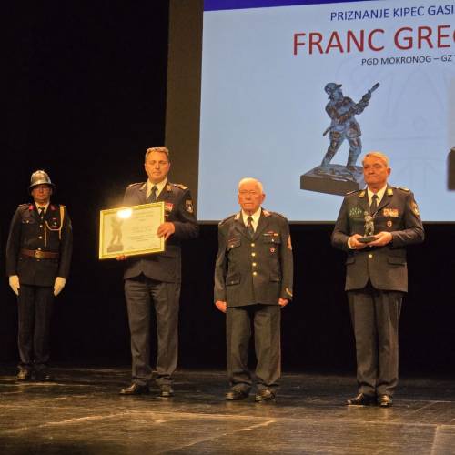 Na Plenumu GZS podeljeno najvišje priznanje v gasilstvu iz naše zveze - Francu Gregorčiču in Antonu Goletu st.