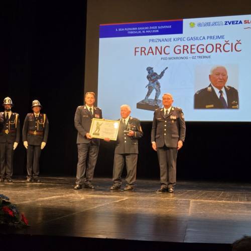 Na Plenumu GZS podeljeno najvišje priznanje v gasilstvu iz naše zveze - Francu Gregorčiču in Antonu Goletu st.