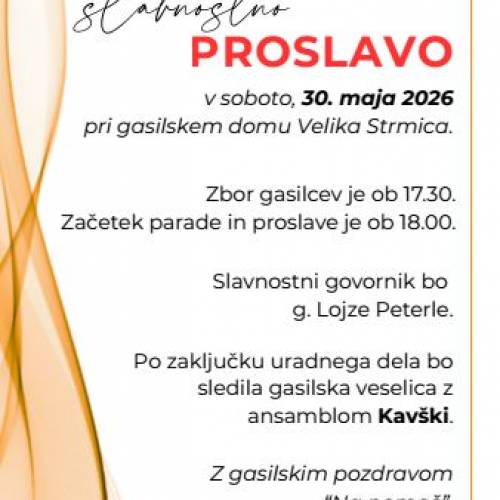 Svečana proslava z gasilsko parado ob 50. obletnici PGD Velika Strmica