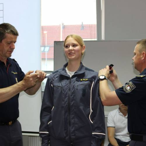 Podelitev čina 28 novim gasilcem in gasilkam