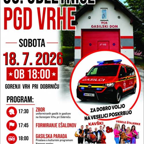 Praznovanje 90. obletnice delovanja PGD VRHE