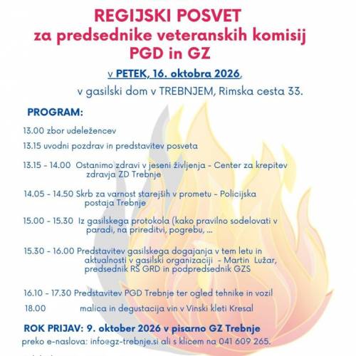 Regijski posvet predsednikov veteranskih komisij PGD in GZ v GRD